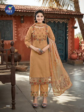 vitara fashion  launches exclusive designer kurti pent with dupatta