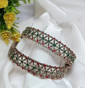 Oxidized Silver Bangles